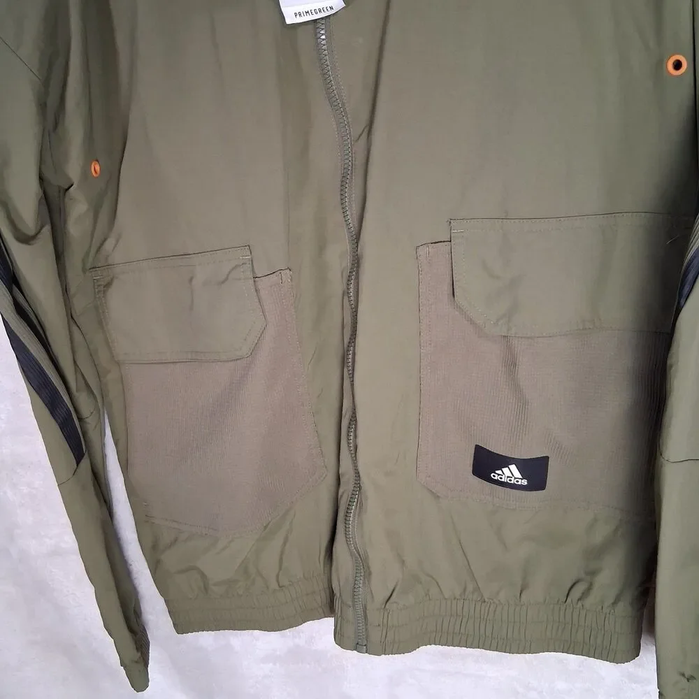 Adidas‎ Wind Braker Olive Green Mens S Track Tops Nwt Hooded